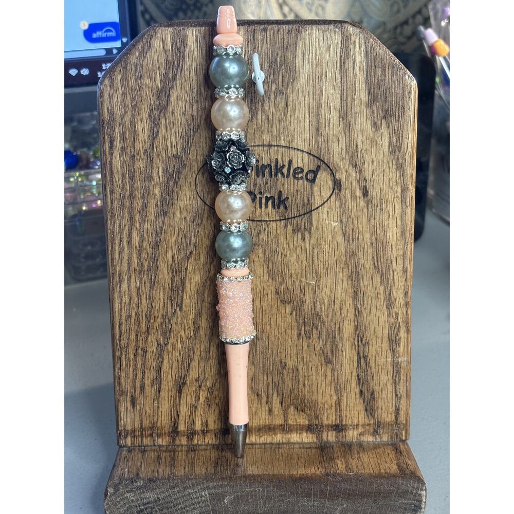 2-17  Handcrafted Extended Length Beaded Pen w/ Refill Ink